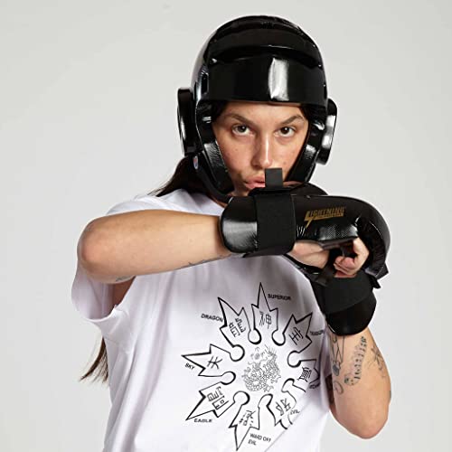 ProForce Pro Force Lightning Punches Karate Sparring Gloves (Silver, Large (Knuckle Width: 3-5/8" - 3-3/4")) - Image 4