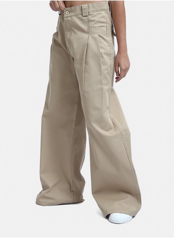 RAVIN - Casual Wide Leg Pants with Two Buttons - Image 1