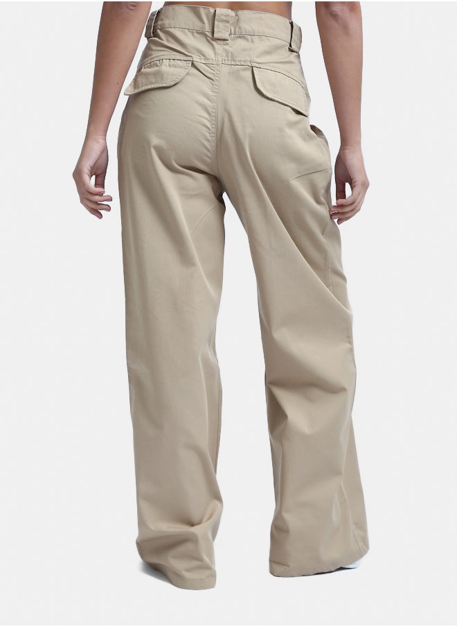 RAVIN - Casual Wide Leg Pants with Two Buttons - Image 1
