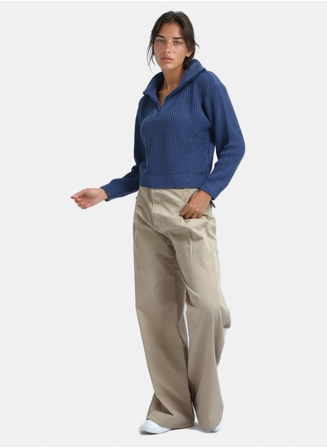 RAVIN - Casual Wide Leg Pants with Two Buttons - Image 1