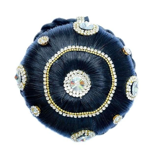 AorviDesigns Stone Design Juda Bun Extension For Women And Girls Hair Accessories Brown