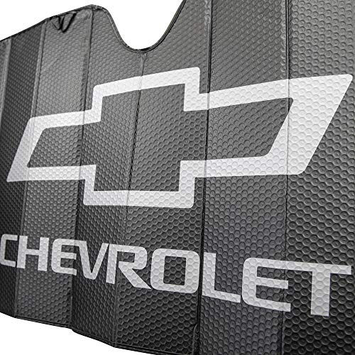 Plasticolor 003864R01 Logo Black Matte Finish Car Truck or SUV Front Windshield Sunshade Compatible with Chevrolet - Image 2
