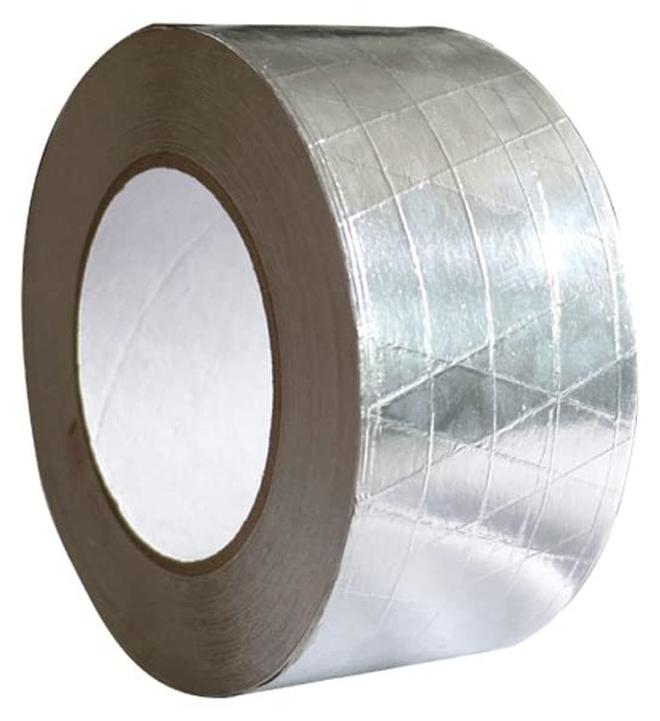 MARKQ شريط FSK، شريط تغليف عازل من رقائق الألومنيوم مقاس 2 بوصة × 25 ياردة للعزل، وإصلاح نظام التدفئة والتهوية وتكييف الهواء، وقنوات الغلق، وأعمال الأنابيب، وفجوة عتبة النافذة، وتسرب السقف، لفة واحدة - Image 1