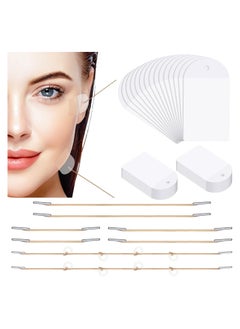 RATSAW 40 Pcs Face Lifting Tapes with 8 Pcs Lifting Rope Sets Invisible Face Lift Tape Instant Face Lift Sticker Adhesive Lifting Patch Quick Face Lifting Band Neck Eye Lift Tape for Women Face Beauty  - Image 1
