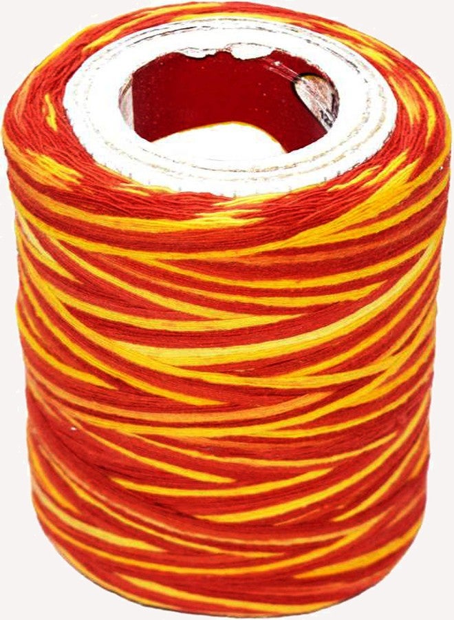 ORAMSA Cotton Yarn Mauli Kalawa Sacred Thread Raksha Sutra Kachha Soot (Red, Orange) - Image 1