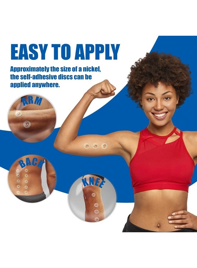 Phiten Titanium Power Tape Discs - Round Disc Shaped Water-Resistant Athletic Tape for Muscle, Knee, Elbow, Shoulder, and Joint Support - Professional Sports Therapeutic Athletic Tape - 70 Pieces - Image 3