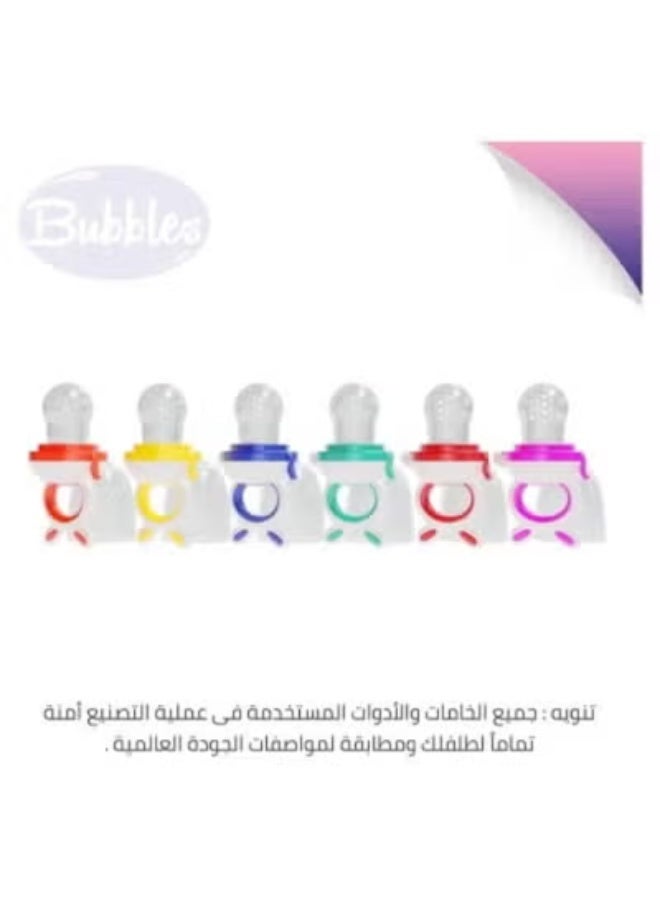 Bubbles Silicone Fruit Teether for Babies - Soothing Gum Relief, BPA-Free - Rose - Image 3