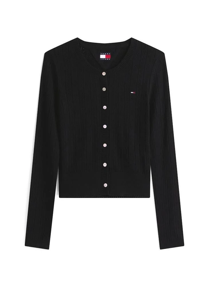 TOMMY JEANS Logo Buttoned Cardigan