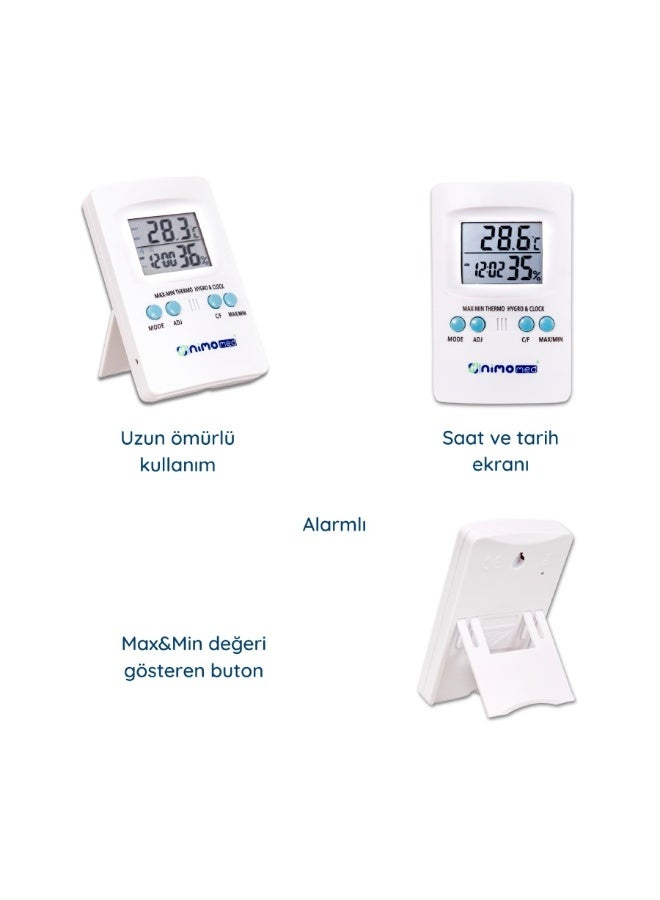 Nimo SH-101 Digital Hygro-Thermometer with Max/Min Memory, Alarm, Time & Date - Image 3