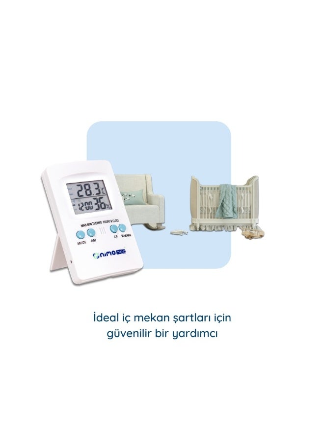 Nimo SH-101 Digital Hygro-Thermometer with Max/Min Memory, Alarm, Time & Date - Image 4