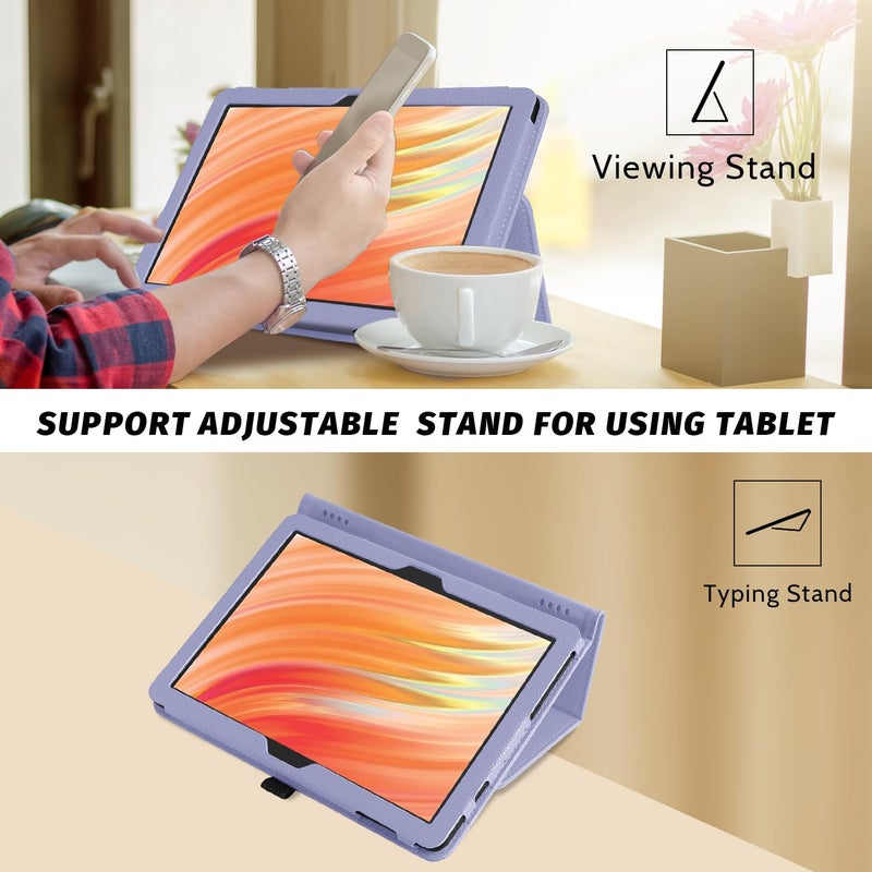 Famavala Folio Case Cover for 10.1" inch Amazon Fire HD 10 Tablet (13th / 11th Generation, 2023/2021 Release), with Auto Wake/Sleep (Lilac) - Image 3