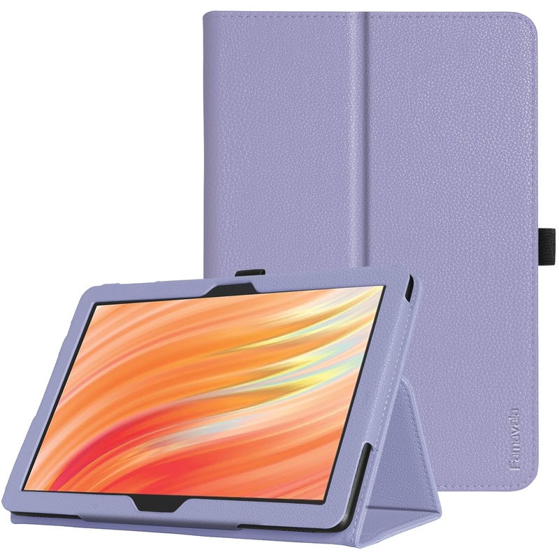 Famavala Folio Case Cover for 10.1" inch Amazon Fire HD 10 Tablet (13th / 11th Generation, 2023/2021 Release), with Auto Wake/Sleep (Lilac) - Image 1