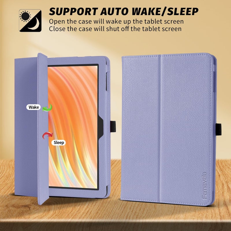 Famavala Folio Case Cover for 10.1" inch Amazon Fire HD 10 Tablet (13th / 11th Generation, 2023/2021 Release), with Auto Wake/Sleep (Lilac) - Image 4