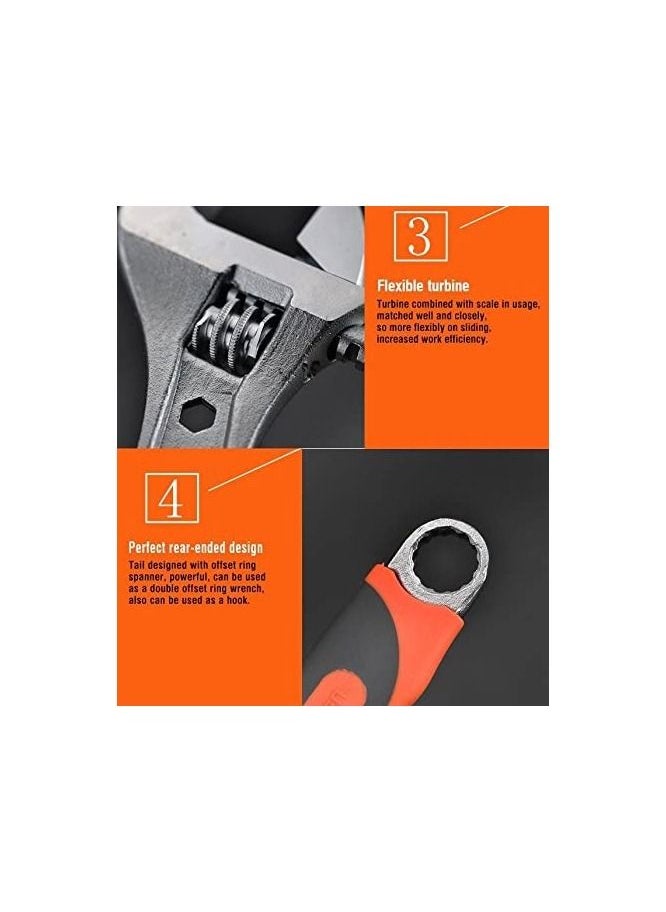 Harden HARDEN Professional Adjustable Wrench Spanner 300 mm, Anti Slip Grip, Metric Scale (HAR 540562)  - Image 3