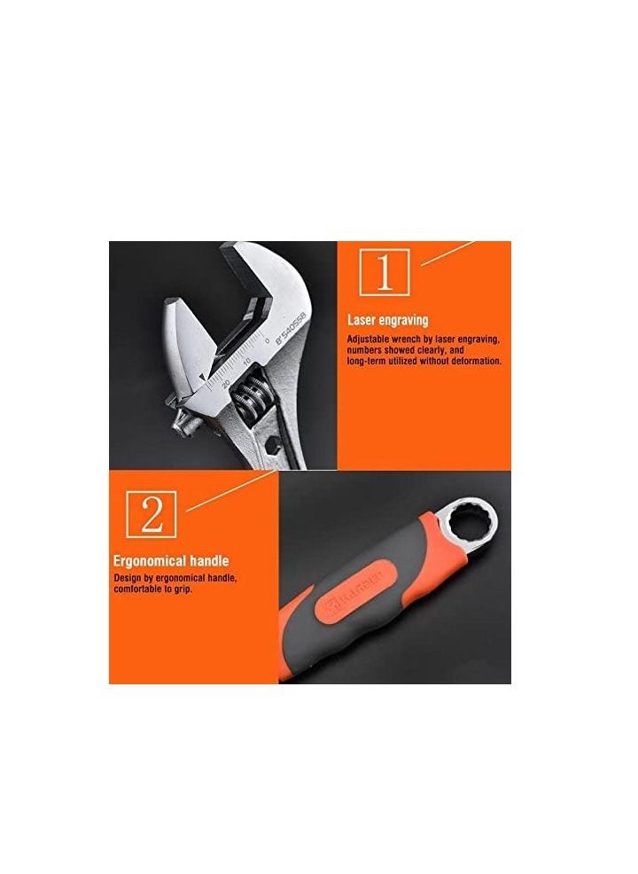Harden HARDEN Professional Adjustable Wrench Spanner 300 mm, Anti Slip Grip, Metric Scale (HAR 540562)  - Image 2