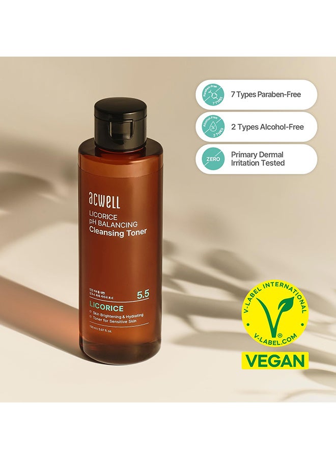ACWELL Licorice pH Balancing Cleansing Toner, PH5.5 Hydrating Makeup Cleansing Astringent, Skin Clearing, Reduce Pigmentation, Acne And Dark Spots, 150ml - Image 4