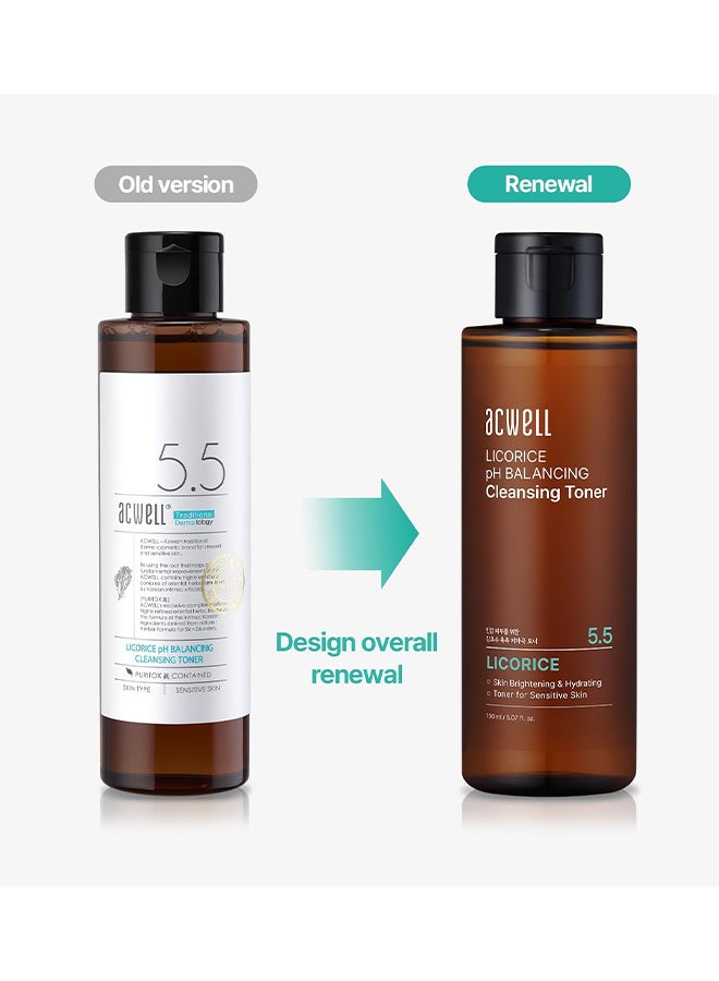 ACWELL Licorice pH Balancing Cleansing Toner, PH5.5 Hydrating Makeup Cleansing Astringent, Skin Clearing, Reduce Pigmentation, Acne And Dark Spots, 150ml - Image 2
