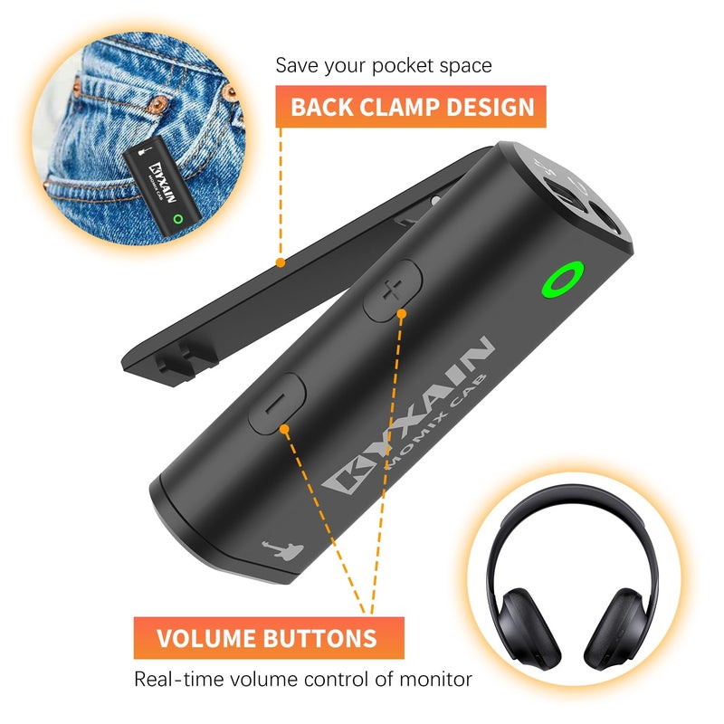 KYXAIN Guitar Audio Interface Pocket Internal Recording Sound Card with Type-C & Lightning for Live Streaming by iPad, iPhone, Android, PC Plug and Laptop Plug & Play - Image 4