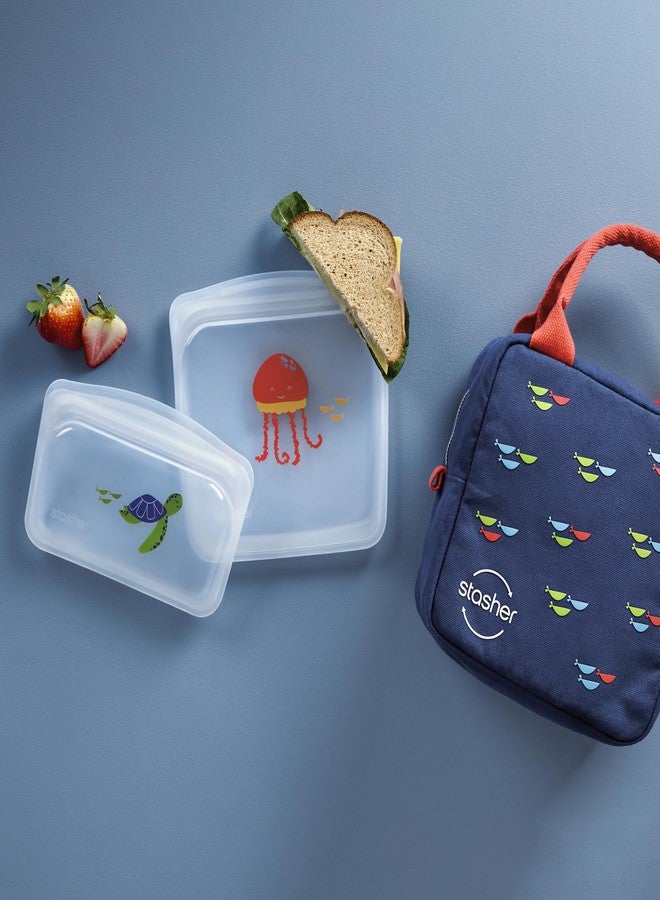 Stasher Premium Silicone Reusable Food Storage Bags & Lunch Bag, 3-Pack, Multi-Use Lunch Bag, Travel Containers, BPA Free, Leak-free, Dishwasher Safe, Eco-friendly - Image 4