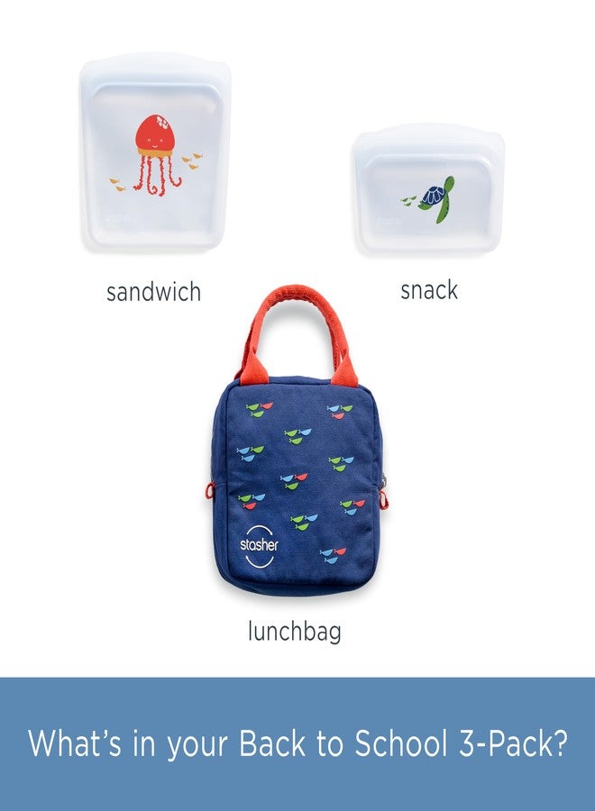 Stasher Premium Silicone Reusable Food Storage Bags & Lunch Bag, 3-Pack, Multi-Use Lunch Bag, Travel Containers, BPA Free, Leak-free, Dishwasher Safe, Eco-friendly - Image 2