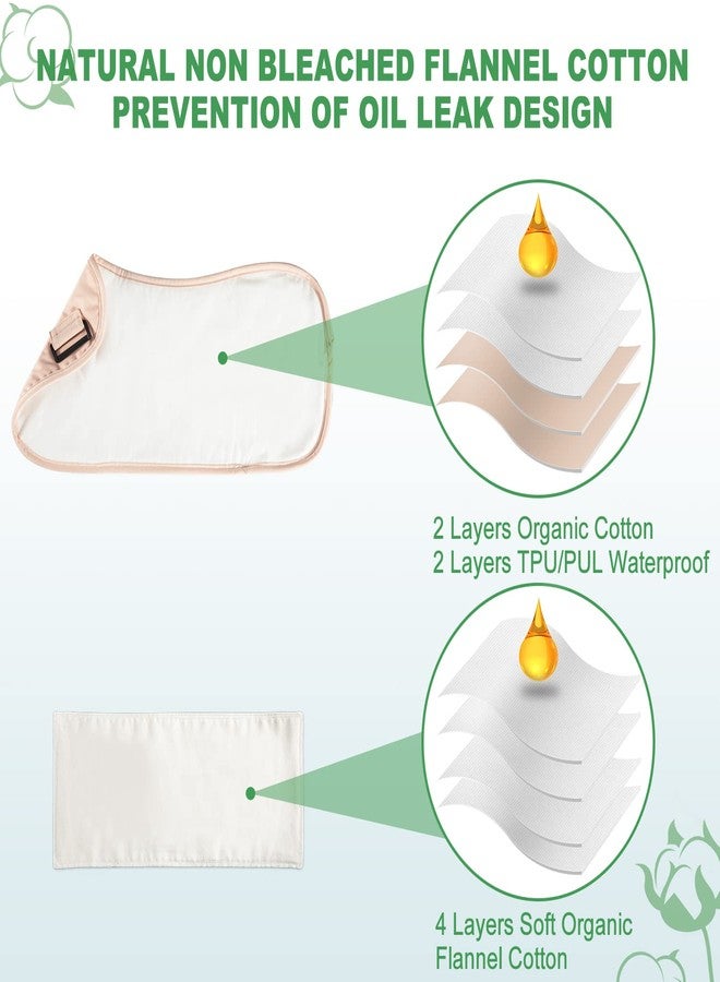 DEROWN Castor Oil Pack Wrap, Less Mess, Organic Cotton & Waterproof PUL, Reusable Massage Pack Kit with Anti Leak Design - Image 3