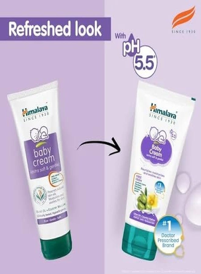 Himalaya Baby Cream Face Moisturizer & Day Cream For Dry Skin 100ml (Pack of 2) - Image 1