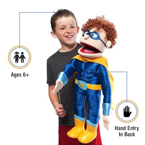 Silly Puppets 25 دمية متكلم على شكل بطل خارق بPeach Boy كاملة الجسم - Image 5