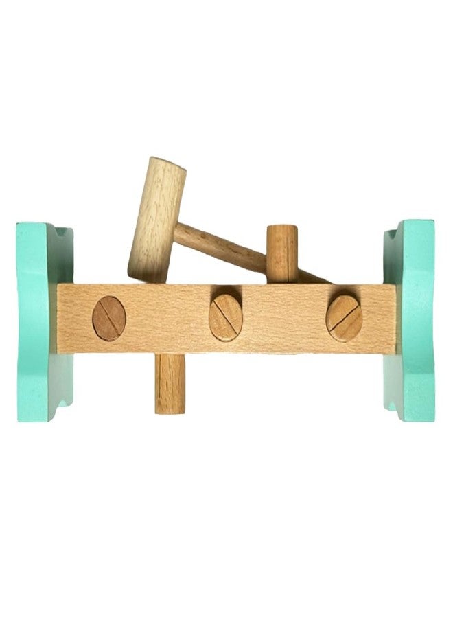 LiLLBUD Wooden Hammer Toy for Babies – Montessori Pounding Peg Bench (12+ Months), Builds Motor Skills & Hand Control, Non-Toxic, Durable, Safe Edges & BIS Approved Gift - Image 1