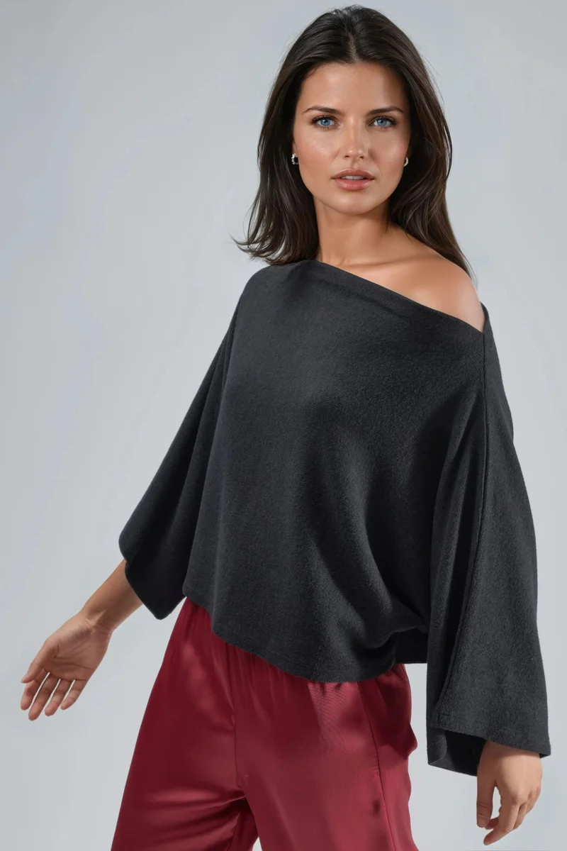 Busem Black BUSEM Loose Fit Knit Blouse for Women | Best Price UAE
