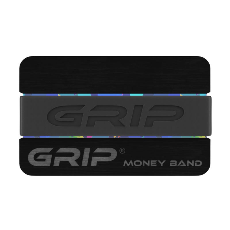Grip Money Band - BLACK - Premium Silicone Band for Cash & Cards - Slim & Durable Design
