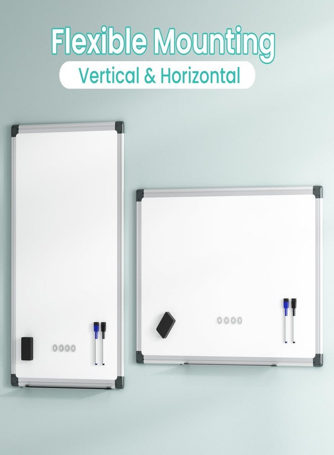 VUSIGN Magnetic Dry Erase Board for Wall, 36" x 24" Hanging Whiteboard for Office, School, Home, Includes Eraser, Markers, Magnets, Pen Tray, Silver Aluminum Frame White Board - Image 2