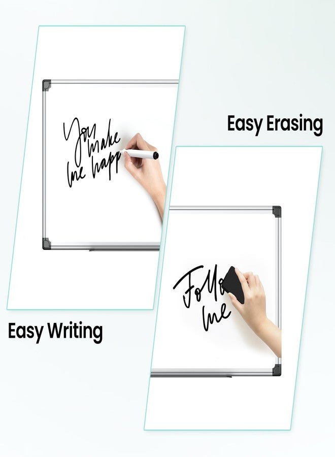 VUSIGN Magnetic Dry Erase Board for Wall, 36" x 24" Hanging Whiteboard for Office, School, Home, Includes Eraser, Markers, Magnets, Pen Tray, Silver Aluminum Frame White Board - Image 5