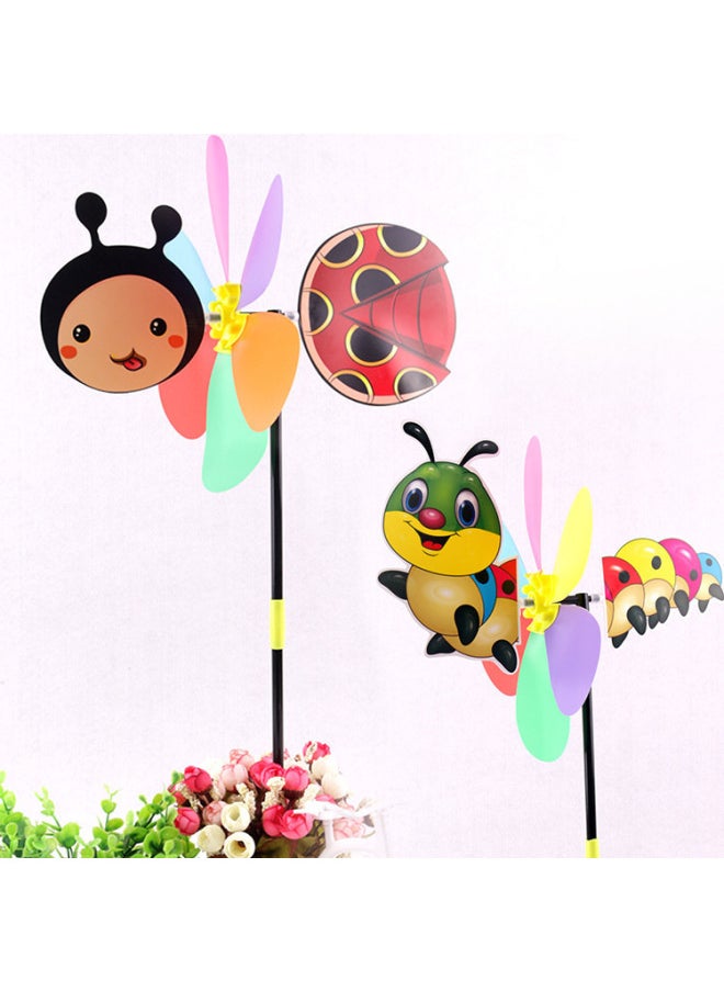 3d Bee Windmill Cartoon Rooster Goldfish Glowing Sequin Windmill Toy Traditional Retro Style Street Stall Direct Sale-Color:Color-Specifications:50*29  - Image 3