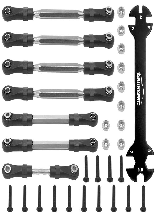 OGUNKE OGRC 7PCS Adjustable Turnbuckles Link with Rod Ends Set for 1/10 Traxxas Slash 4X4/Traxxas Slash 2WD RC Truck Upgrade Parts - Image 1