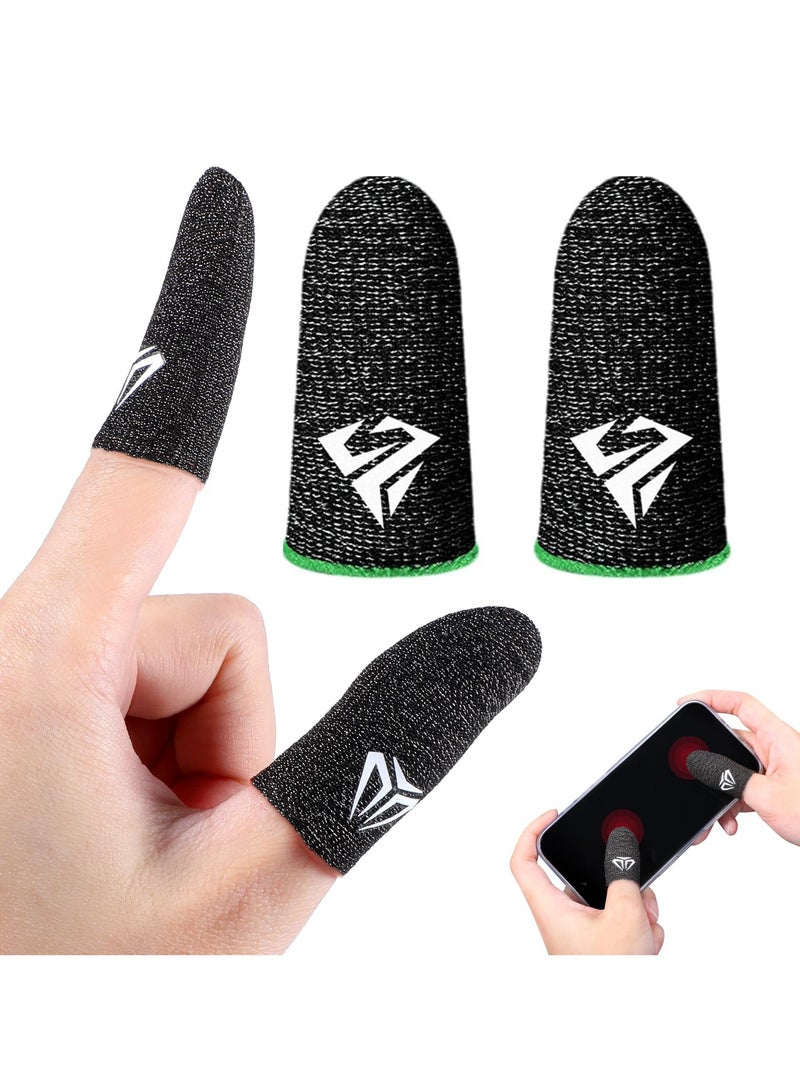 2 Pairs Of Finger Cots, Breathable Thumb Gloves, Suitable For Lightweight And Sweat Resistant Gaming, Seamless Touch Screen Finger Gloves For Professional Gaming, Green - Image 1