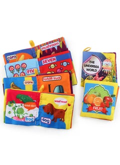 Generic Baby Early Education Puzzle Cognitive Cloth Book Set Early Education Baby Tear Puzzle Cloth Book Set Toys-Color:Know The Fruit 6/set  - Image 3