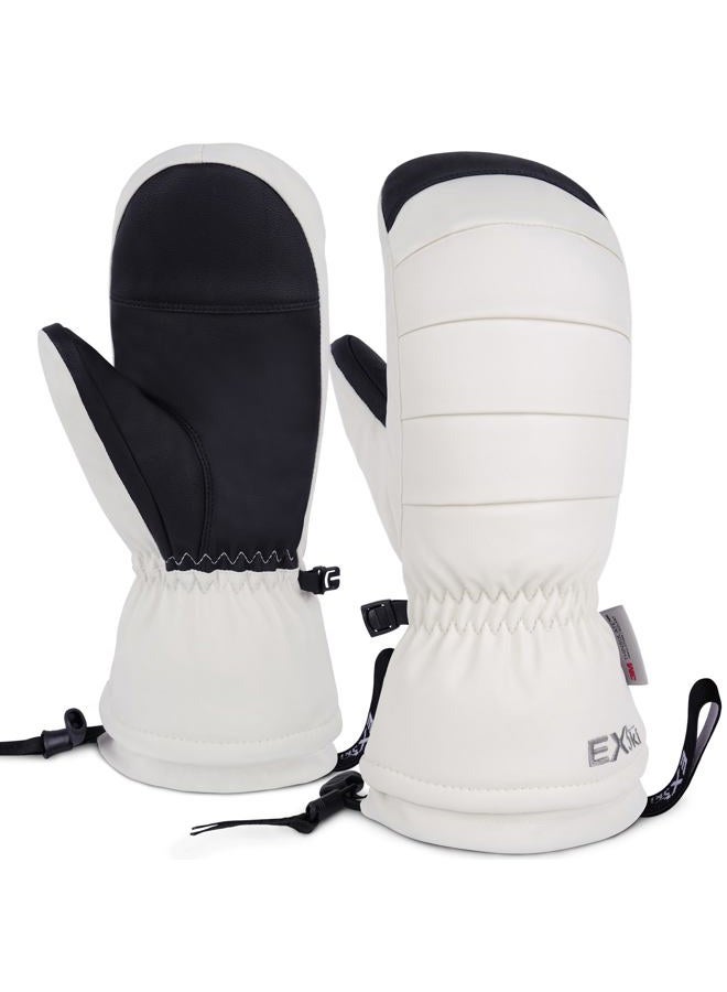 EXski Women Ski Mittens Waterproof Warm Touchscreen Snow Mitts for Extreme Cold Weather Snowboarding Skiing - Image 1