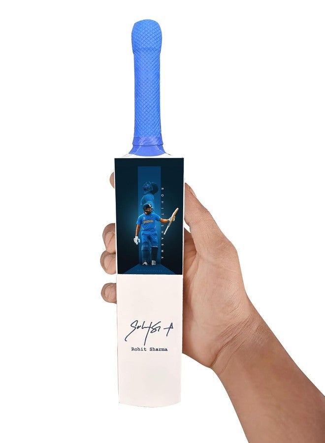 Frixan Decorative Miniature Cricket Bat with Rohit Sharma Printed (Not Original) Signature, Team India Theme, Display Collectible (They Can't be Used for Paying Cricket) - Image 2