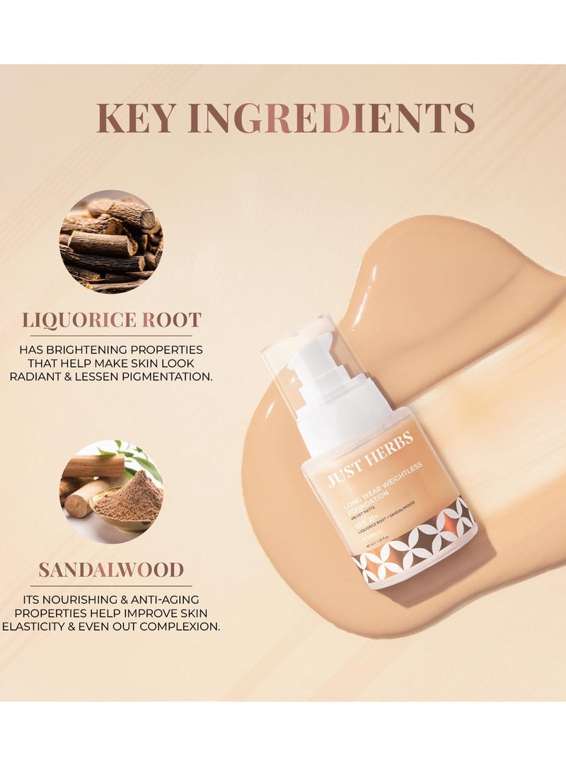 Just Herbs Just Herbs Medium to Full Coverage Longwear Weightless Foundation Ivory  - Image 4