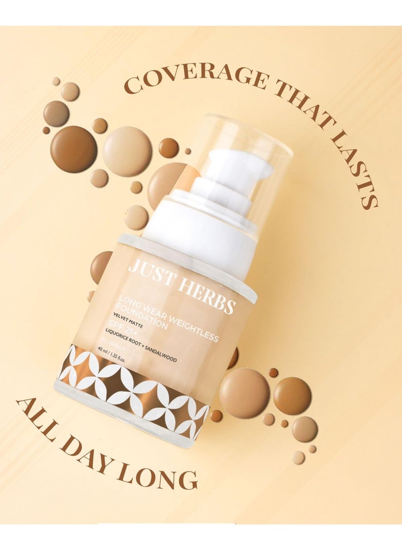 Just Herbs Just Herbs Medium to Full Coverage Longwear Weightless Foundation Ivory  - Image 5