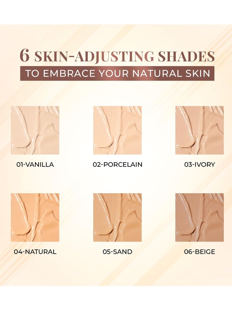 Just Herbs Just Herbs Medium to Full Coverage Longwear Weightless Foundation Ivory  - Image 3