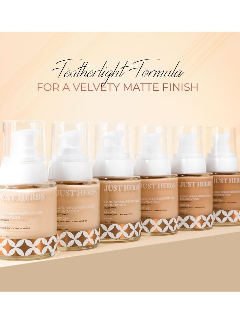 Just Herbs Just Herbs Medium to Full Coverage Longwear Weightless Foundation Ivory  - Image 2
