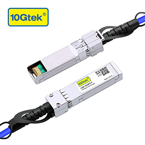 10Gtek [Dark Blue Colored 10G SFP+ DAC Cable - Twinax SFP Cable for Cisco SFP-H10GB-CU2M, Ubiquiti UniFi, D-Link, Supermicro, Netgear, Mikrotik, Fortinet, 2-Meter(6.5ft) - Image 2