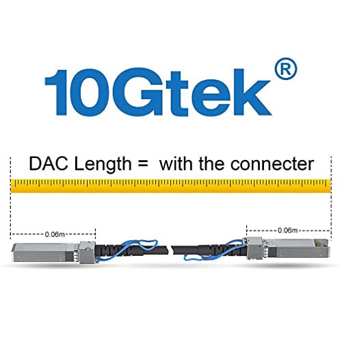 10Gtek [Dark Blue Colored 10G SFP+ DAC Cable - Twinax SFP Cable for Cisco SFP-H10GB-CU2M, Ubiquiti UniFi, D-Link, Supermicro, Netgear, Mikrotik, Fortinet, 2-Meter(6.5ft) - Image 4