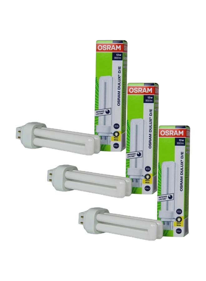 OSRAM Dulux D 13W CFL Bulb G24D-1 2-Pin Base | Warm White 830 | Energy-Saving Compact Fluorescent Light | Long-Lasting & Efficient | OS-DULUX-D-13W-WW - Image 1