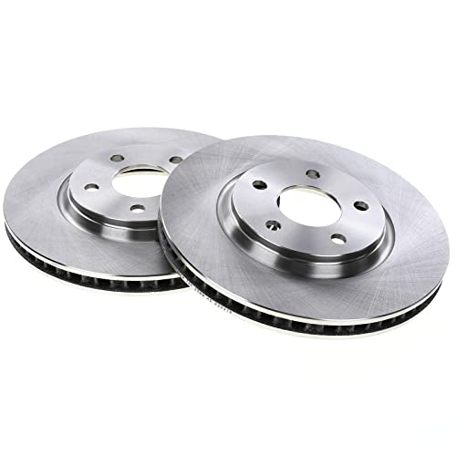 A-Premium 11.65 inch (296mm) Front Vented Disc Brake Rotors + Ceramic Pads kit Compatible with Select Chevy, Pontiac and Saturn Models - Malibu 04-12, Cobalt 2008, G5 07-09, G6 06-10, Aura 07-09 - Image 2