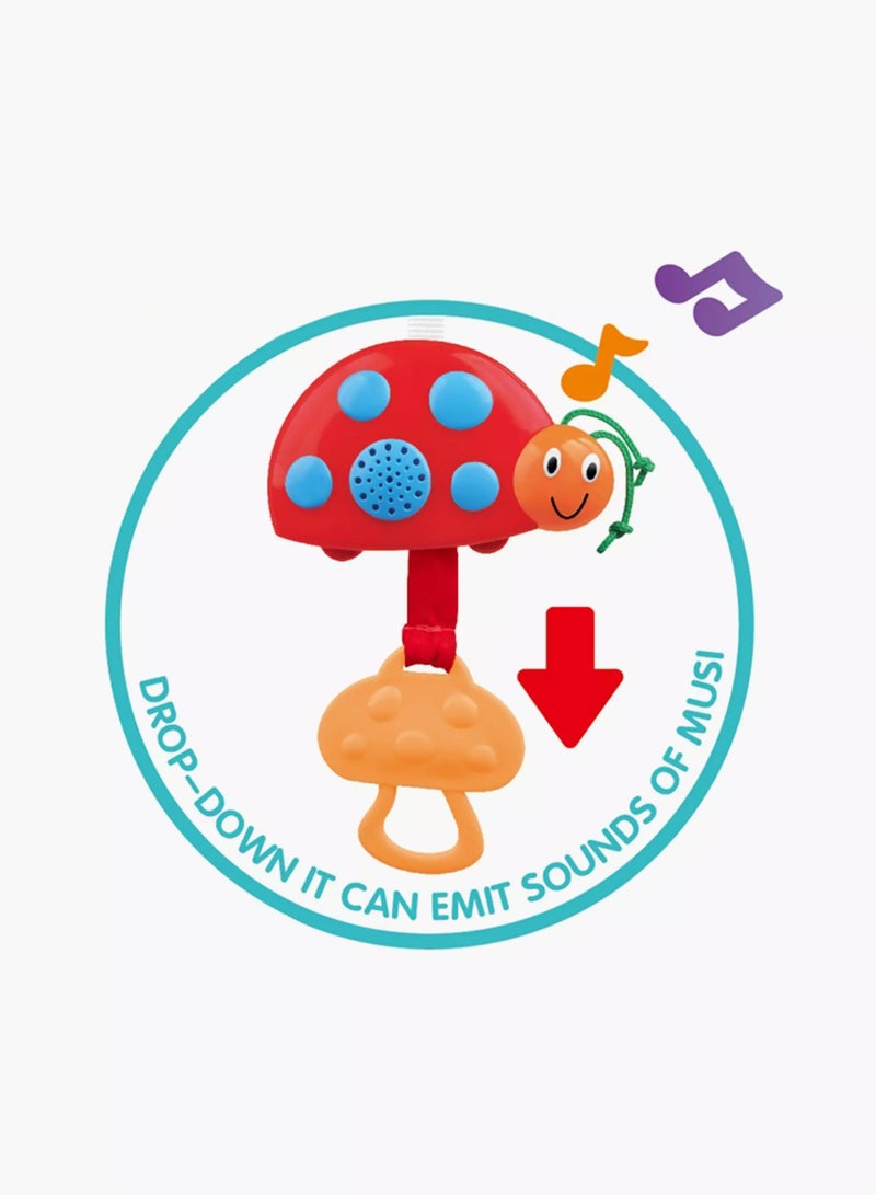 Tiibaby 68119 Baby Rocker Seat, Musical Vibrating Bouncer with Toy Bar, 0-18 Months, Pink - Image 3