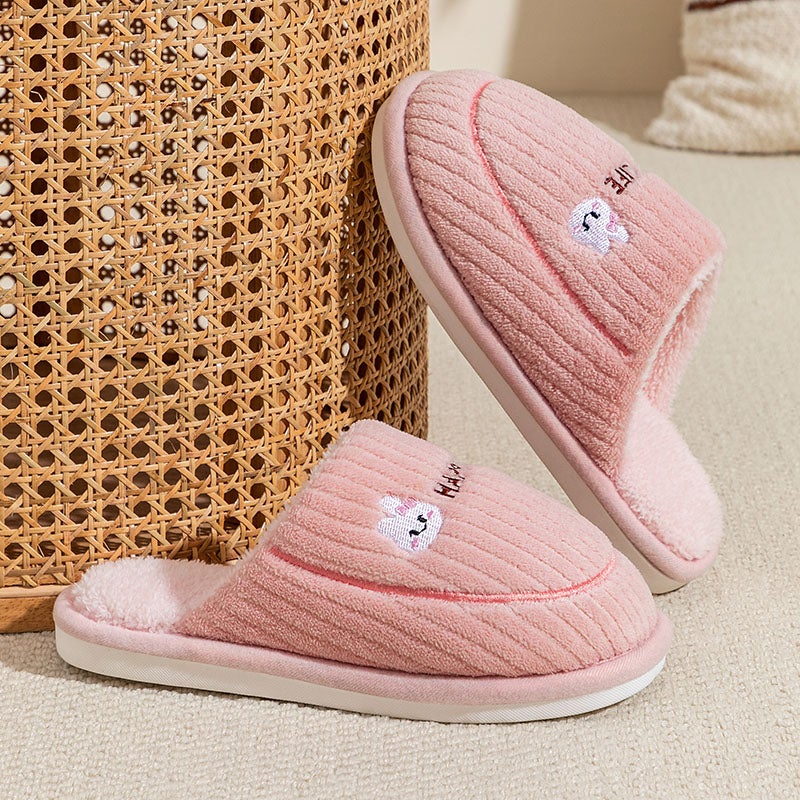 Cotton Slippers Women'S Winter Home Indoor Women'S Home New Men'S Waterproof Children'S Thick Slippers - Image 1
