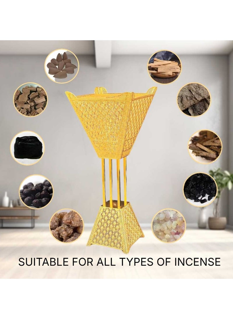 Bakhoor BoSidin High Quality Large Oud Burner 100 cm Tall Incense Mabkhara for Home Fragrance and Decore  - Image 3