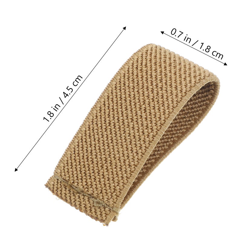8pcs Khaki Elastic Belt Keepers Wide Canvas Strap Loops for Backpack Duty Belt - Image 3